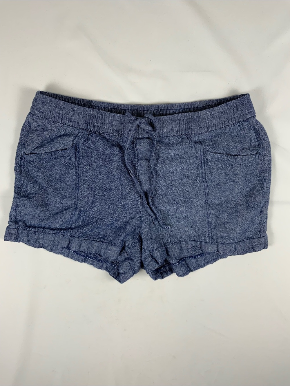 Old Navy Navy Blue chambray Drawstring Shorts
